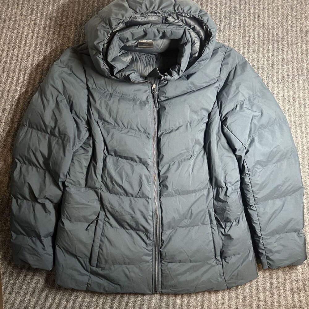 32 Degrees Heat Ladies' Power Tech Puffer Jacket, Periscope Gray, Size: L